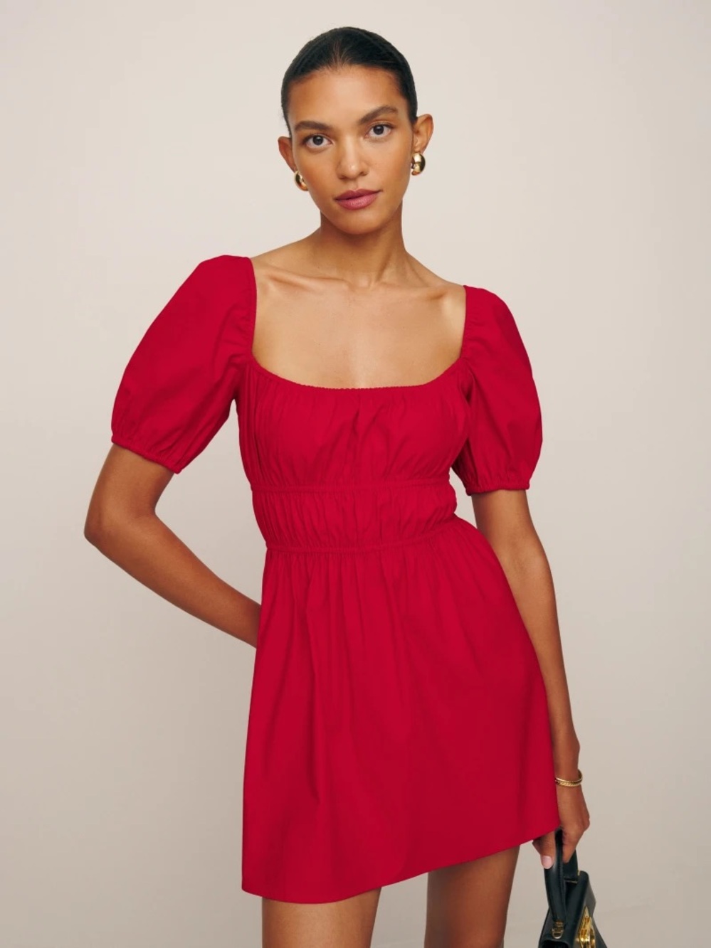 Reformation Woods Dress - Cherry